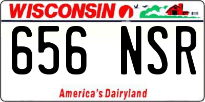 WI license plate 656NSR
