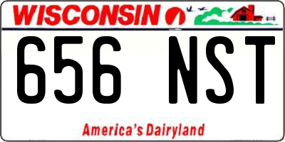 WI license plate 656NST