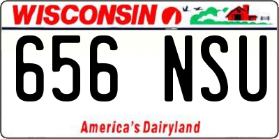 WI license plate 656NSU
