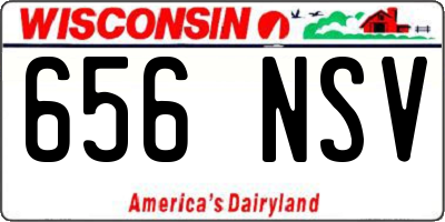 WI license plate 656NSV