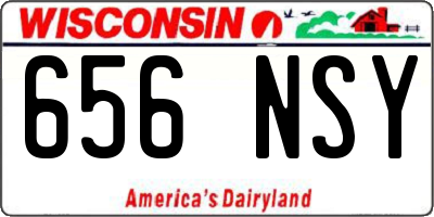 WI license plate 656NSY