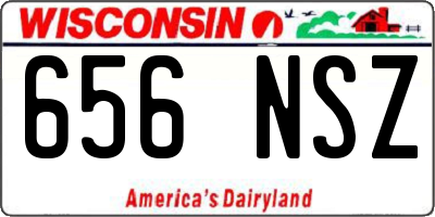 WI license plate 656NSZ