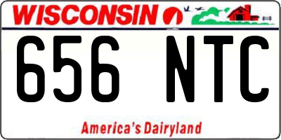 WI license plate 656NTC