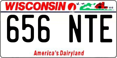 WI license plate 656NTE