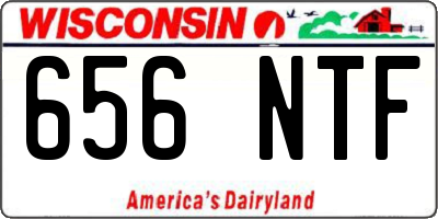 WI license plate 656NTF