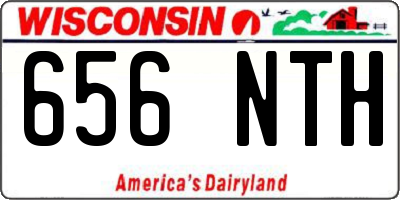 WI license plate 656NTH