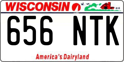 WI license plate 656NTK