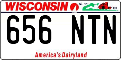 WI license plate 656NTN