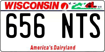 WI license plate 656NTS