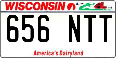 WI license plate 656NTT
