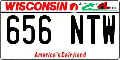 WI license plate 656NTW