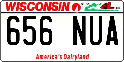 WI license plate 656NUA