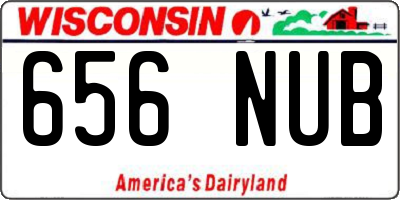 WI license plate 656NUB