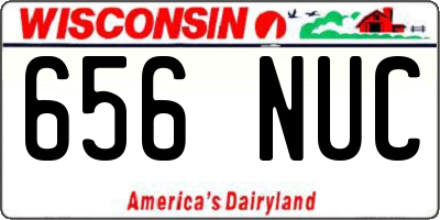 WI license plate 656NUC