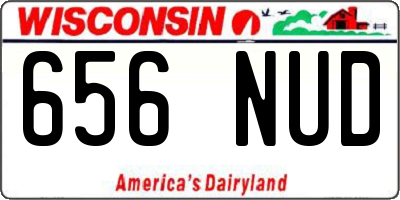 WI license plate 656NUD