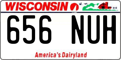 WI license plate 656NUH