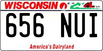 WI license plate 656NUI