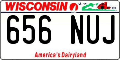 WI license plate 656NUJ
