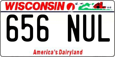 WI license plate 656NUL
