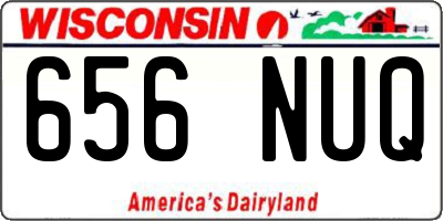 WI license plate 656NUQ