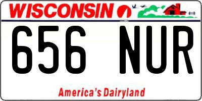 WI license plate 656NUR