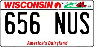 WI license plate 656NUS