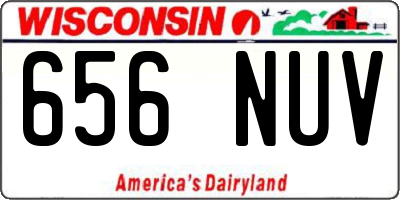 WI license plate 656NUV