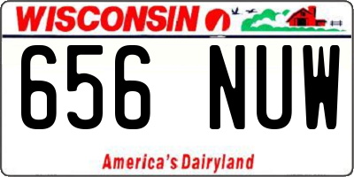 WI license plate 656NUW