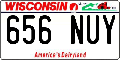 WI license plate 656NUY