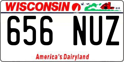 WI license plate 656NUZ