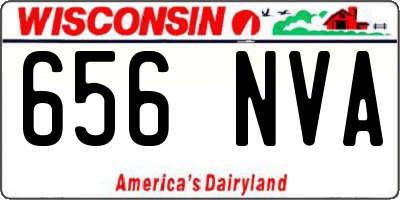 WI license plate 656NVA