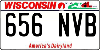 WI license plate 656NVB