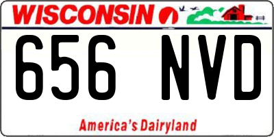 WI license plate 656NVD