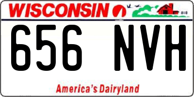 WI license plate 656NVH