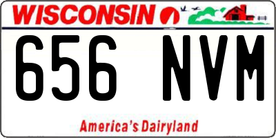 WI license plate 656NVM