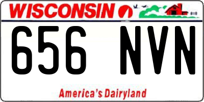 WI license plate 656NVN
