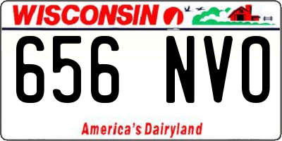 WI license plate 656NVO