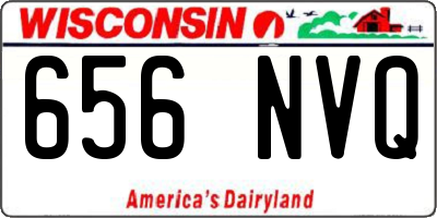 WI license plate 656NVQ