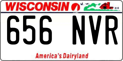 WI license plate 656NVR