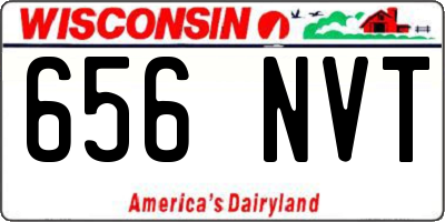 WI license plate 656NVT
