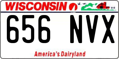 WI license plate 656NVX