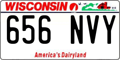 WI license plate 656NVY