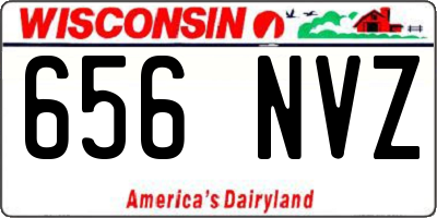 WI license plate 656NVZ