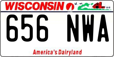 WI license plate 656NWA