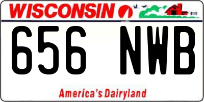 WI license plate 656NWB