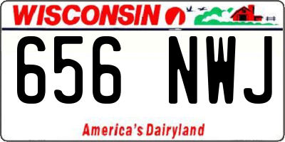 WI license plate 656NWJ
