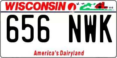 WI license plate 656NWK