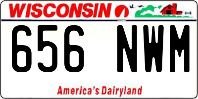 WI license plate 656NWM