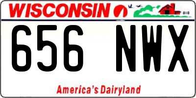 WI license plate 656NWX