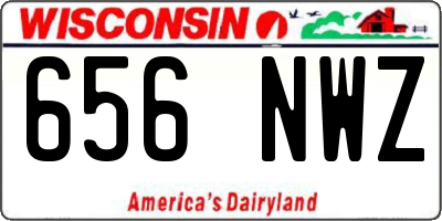 WI license plate 656NWZ